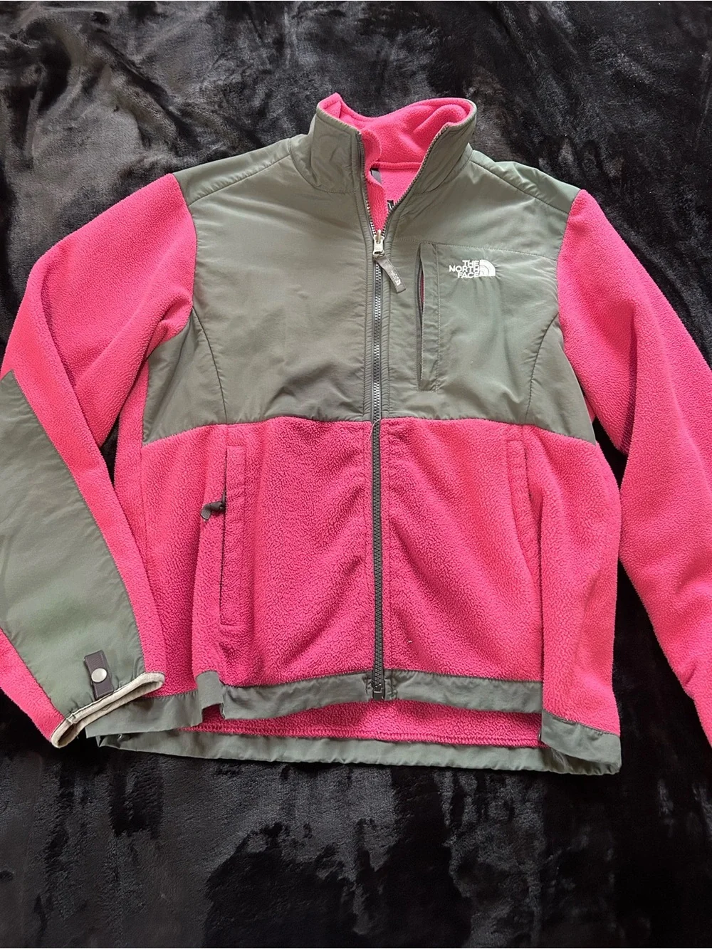 The North Face Pink and Gray Kids' Denali-Style Fleece Jacket